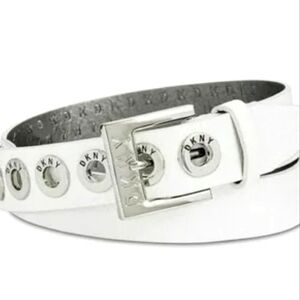 DKNY grommet belt white xl